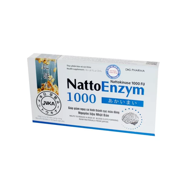 Viên uống cải thiện tình trạng thiếu máu não NattoEnzym 1000 (2 vỉ x 10 viên/hộp)